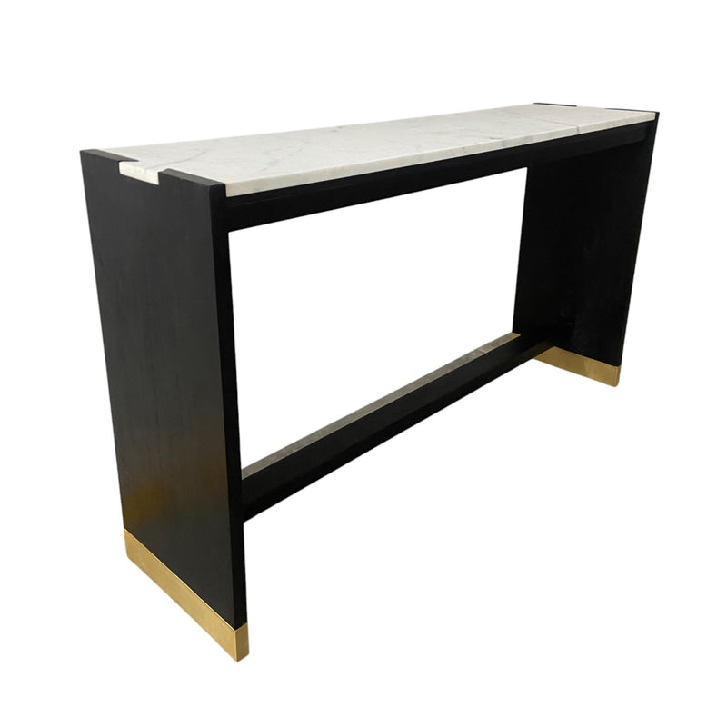 54" Walker Acacia Wood Console, Black - Al Rugaib Furniture