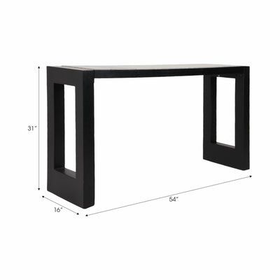 54" Wenston Acacia Wood Console, Brown - Al Rugaib Furniture