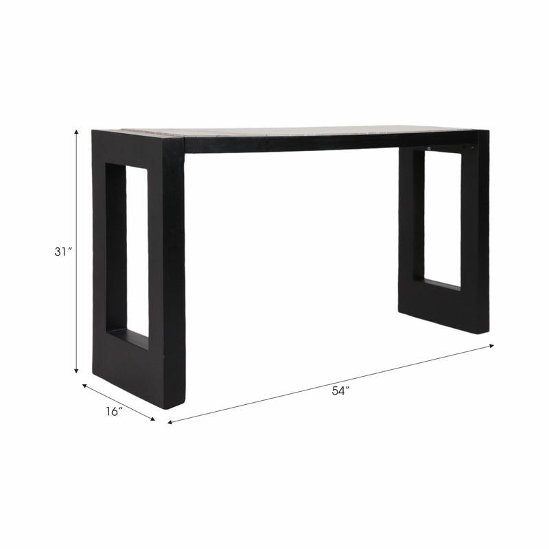 54" Wenston Acacia Wood Console, Brown - Al Rugaib Furniture