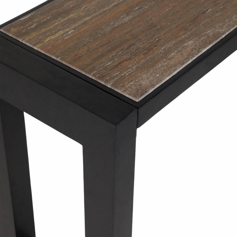 54" Wenston Acacia Wood Console, Brown - Al Rugaib Furniture