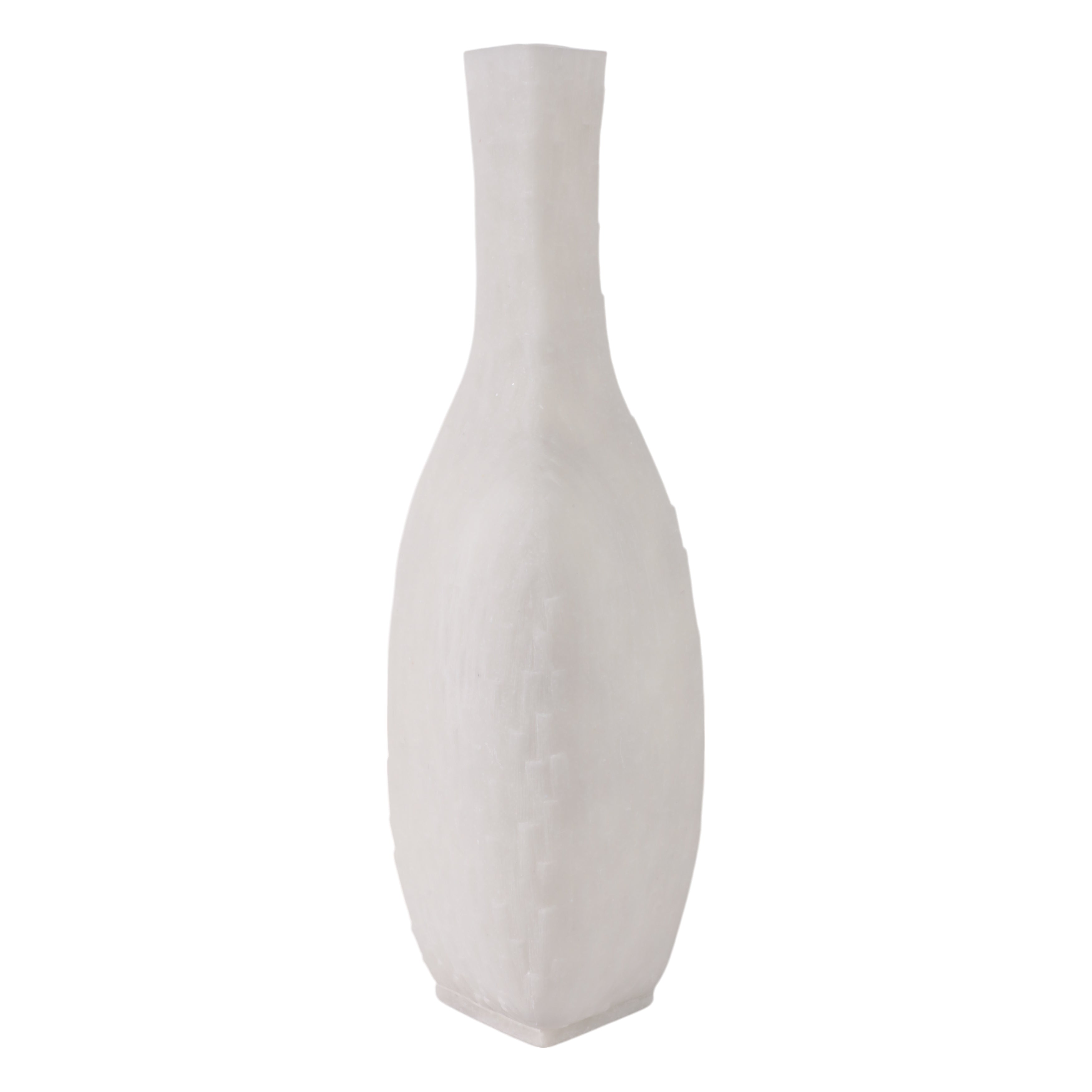 مزهرية مورتسيل كوارتز راتنج بيضاء Mortsel Quartz Resin Vase, White