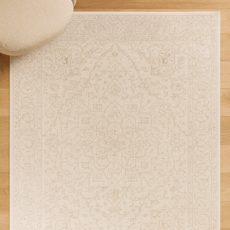 Antique White Medium Gray Rug