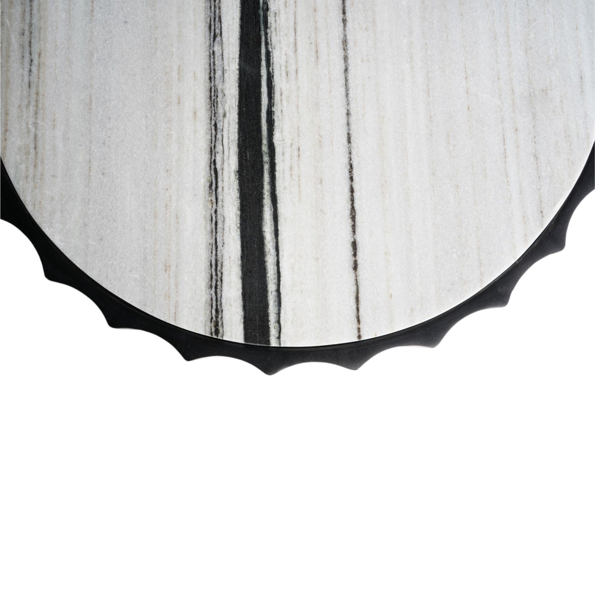 55" Panda Stone Marble And Wood Coffee Table, Blk Accent & End Tables| Sagebrook Home
