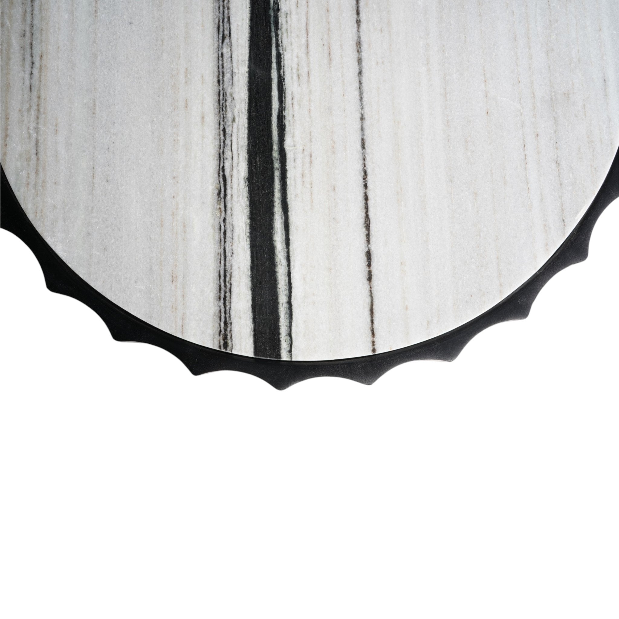 55" Panda Stone Marble And Wood Coffee Table, Blk Accent & End Tables| Sagebrook Home