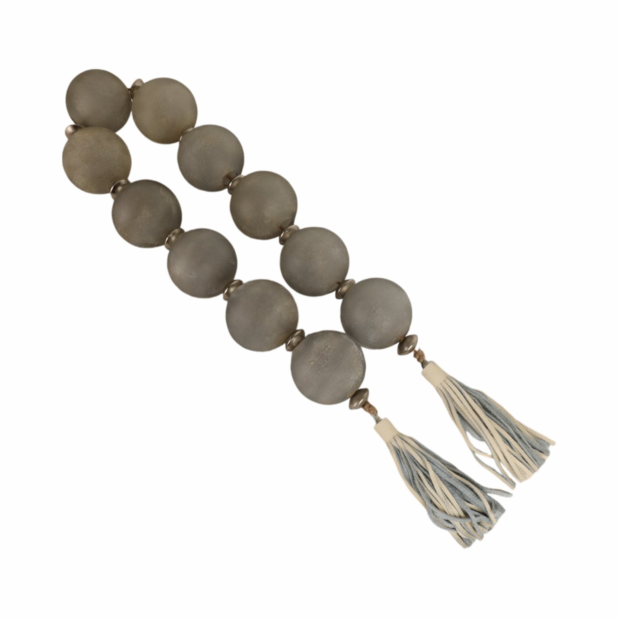 56'' Bremerton Glass Garland W Lthr Tassel Table Decors| Sagebrook Home