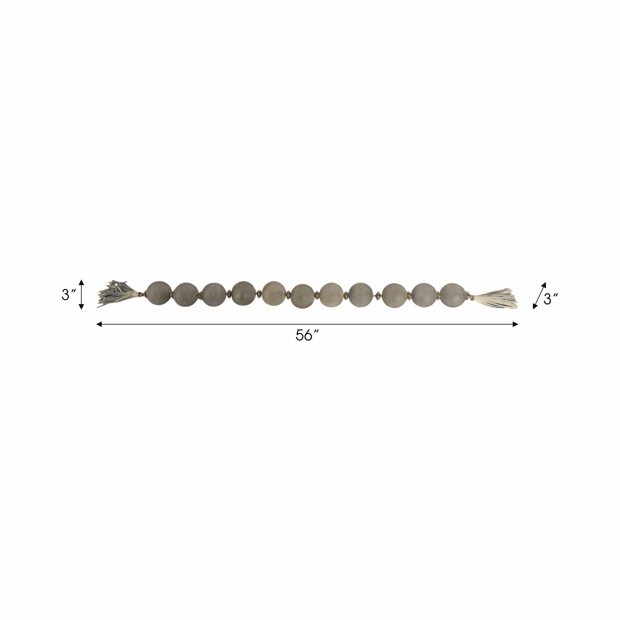 56'' Bremerton Glass Garland W Lthr Tassel Table Decors| Sagebrook Home