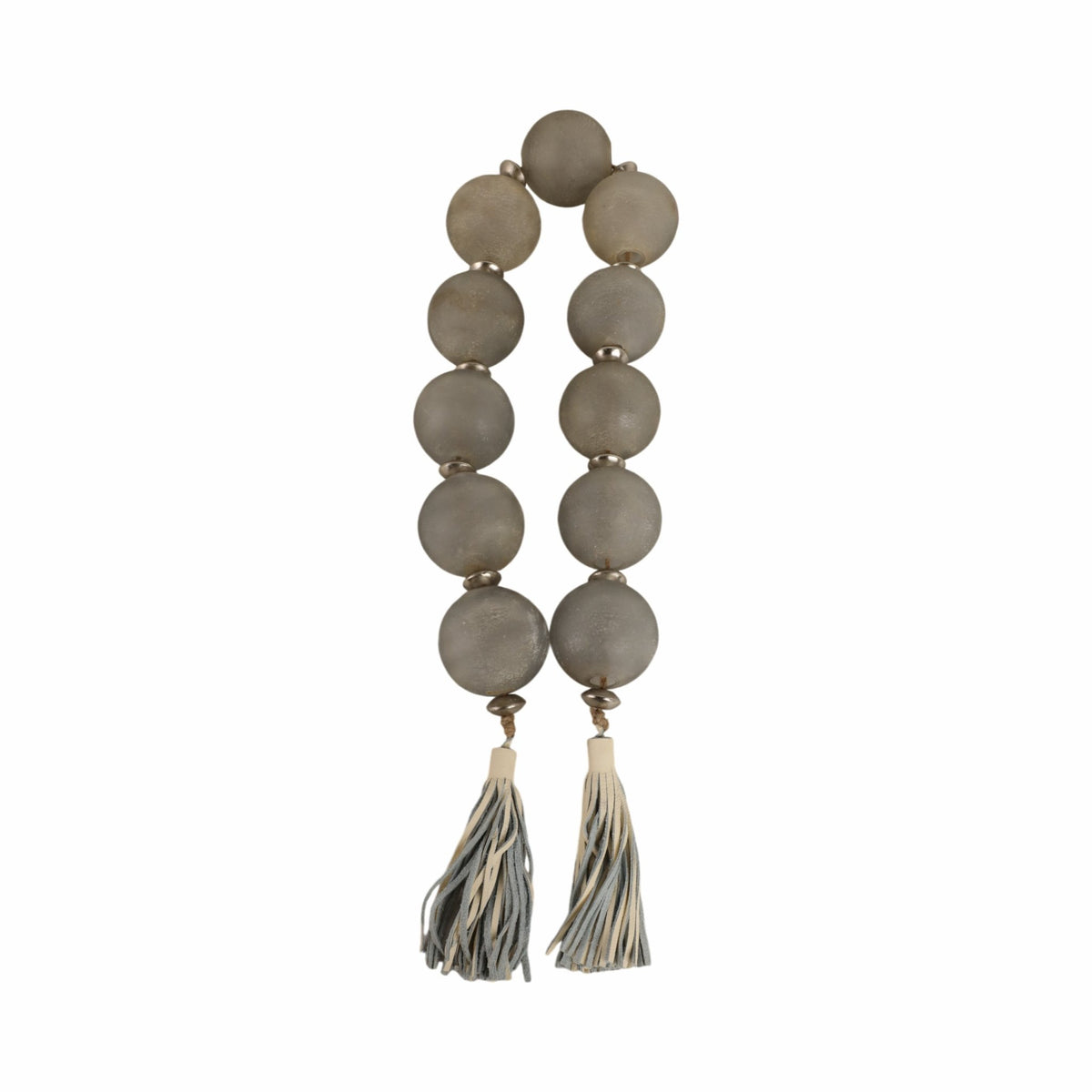 56'' Bremerton Glass Garland W Lthr Tassel Table Decors| Sagebrook Home