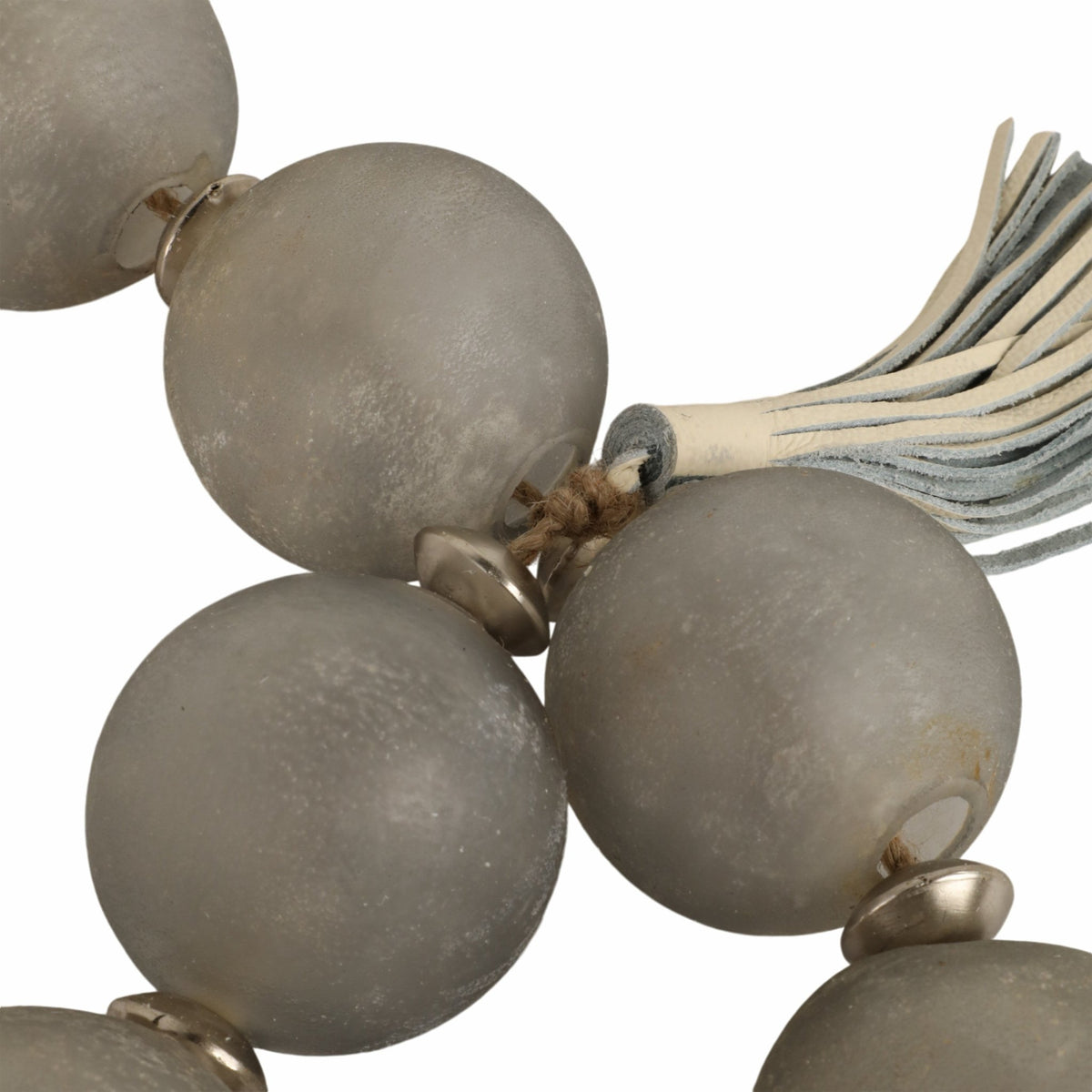 56'' Bremerton Glass Garland W Lthr Tassel Table Decors| Sagebrook Home