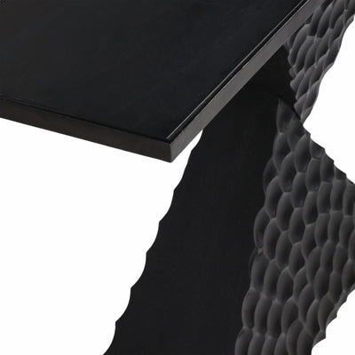56" Liana Black Console Table, Kd - Al Rugaib Furniture