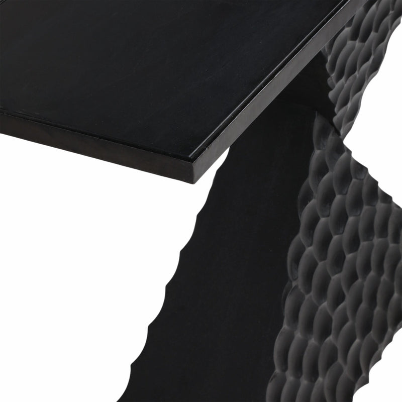 56" Liana Black Console Table, Kd - Al Rugaib Furniture