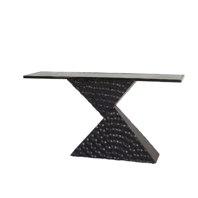 56" Liana Black Console Table, Kd - Al Rugaib Furniture