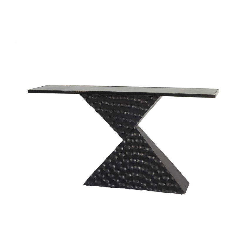 56" Liana Black Console Table, Kd - Al Rugaib Furniture