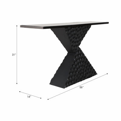 56" Liana Black Console Table, Kd - Al Rugaib Furniture
