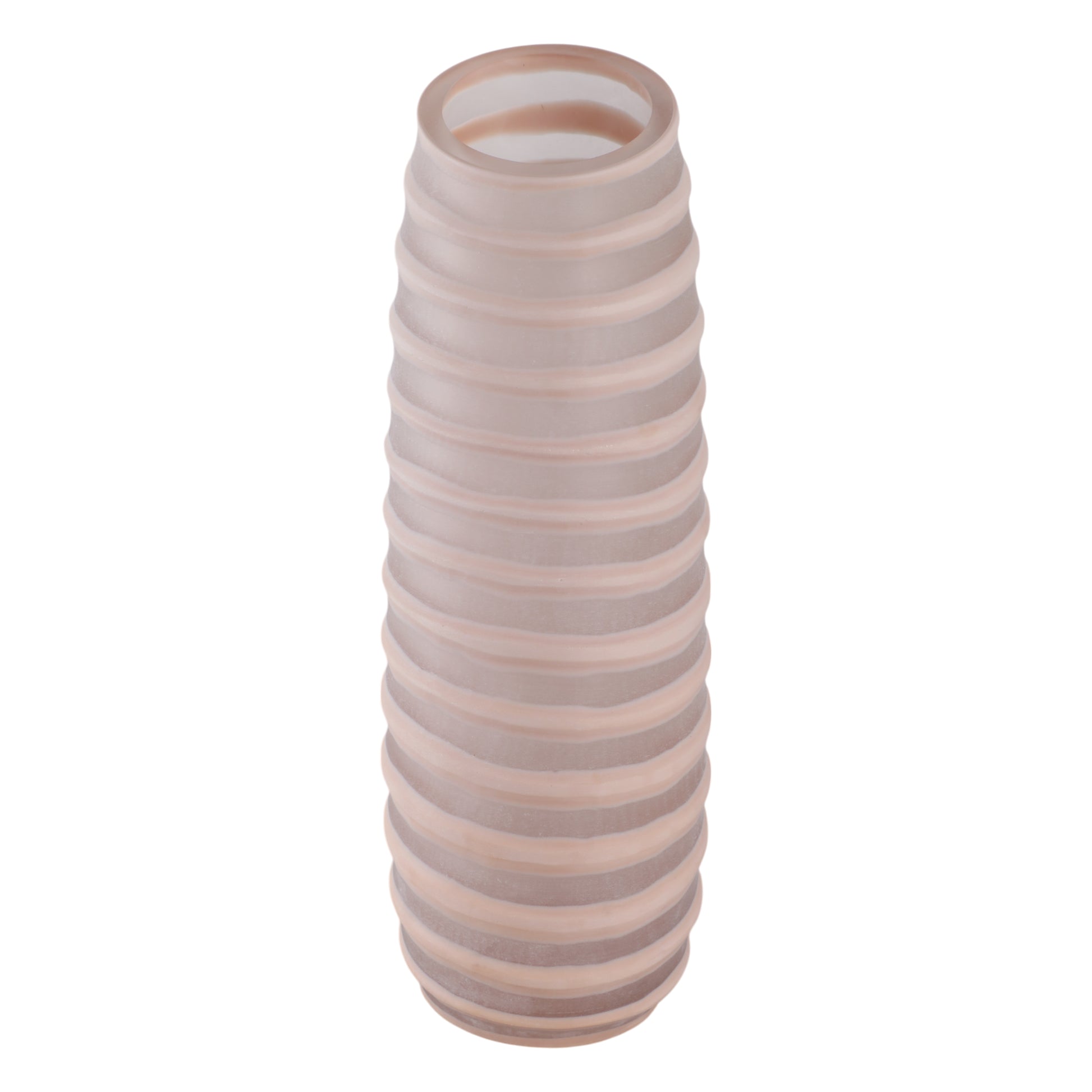وازيا زجاجية منقوشة من ويسترلي، عاجية
 Westerly Carved Glass Vase, Ivory