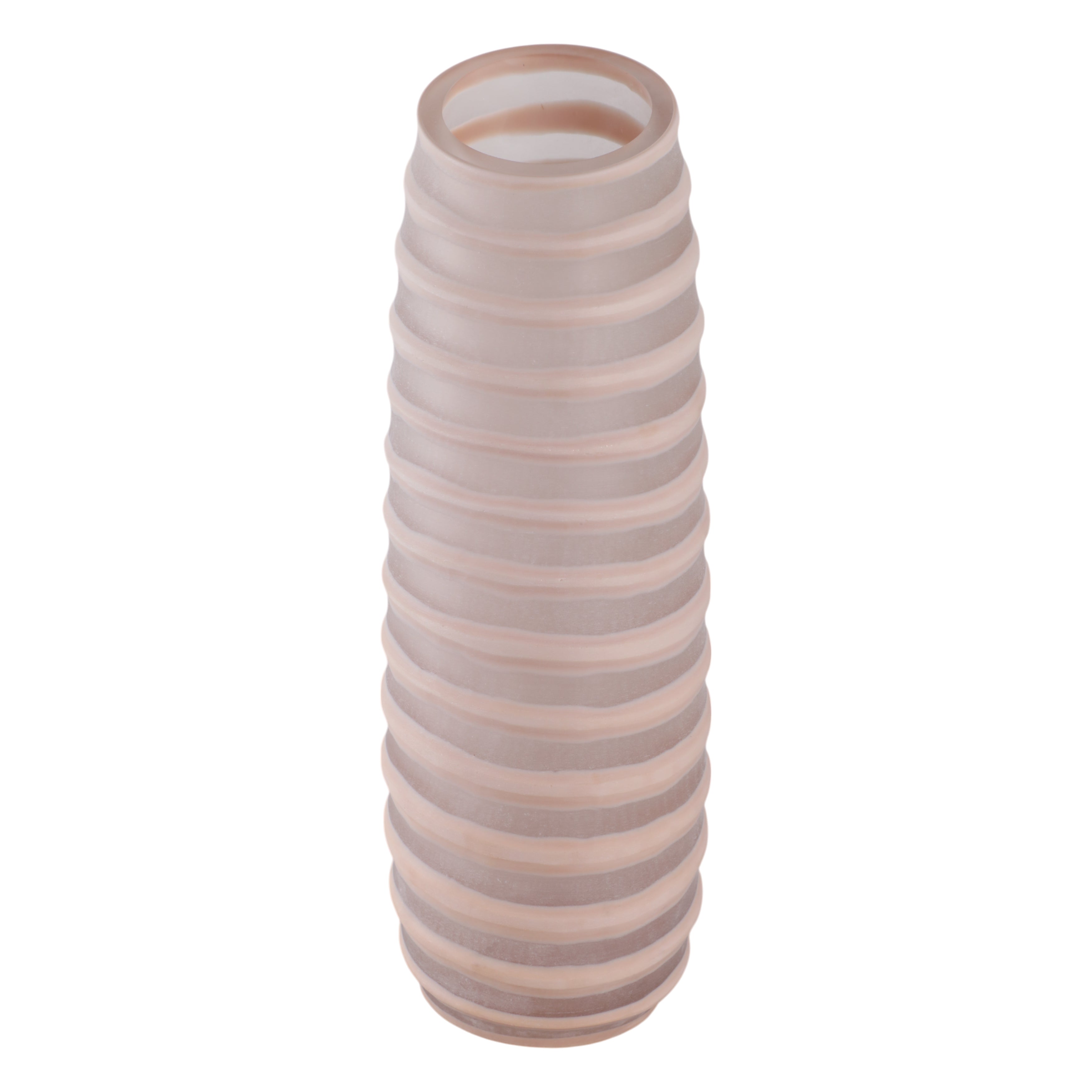 وازيا زجاجية منقوشة من ويسترلي، عاجية
 Westerly Carved Glass Vase, Ivory