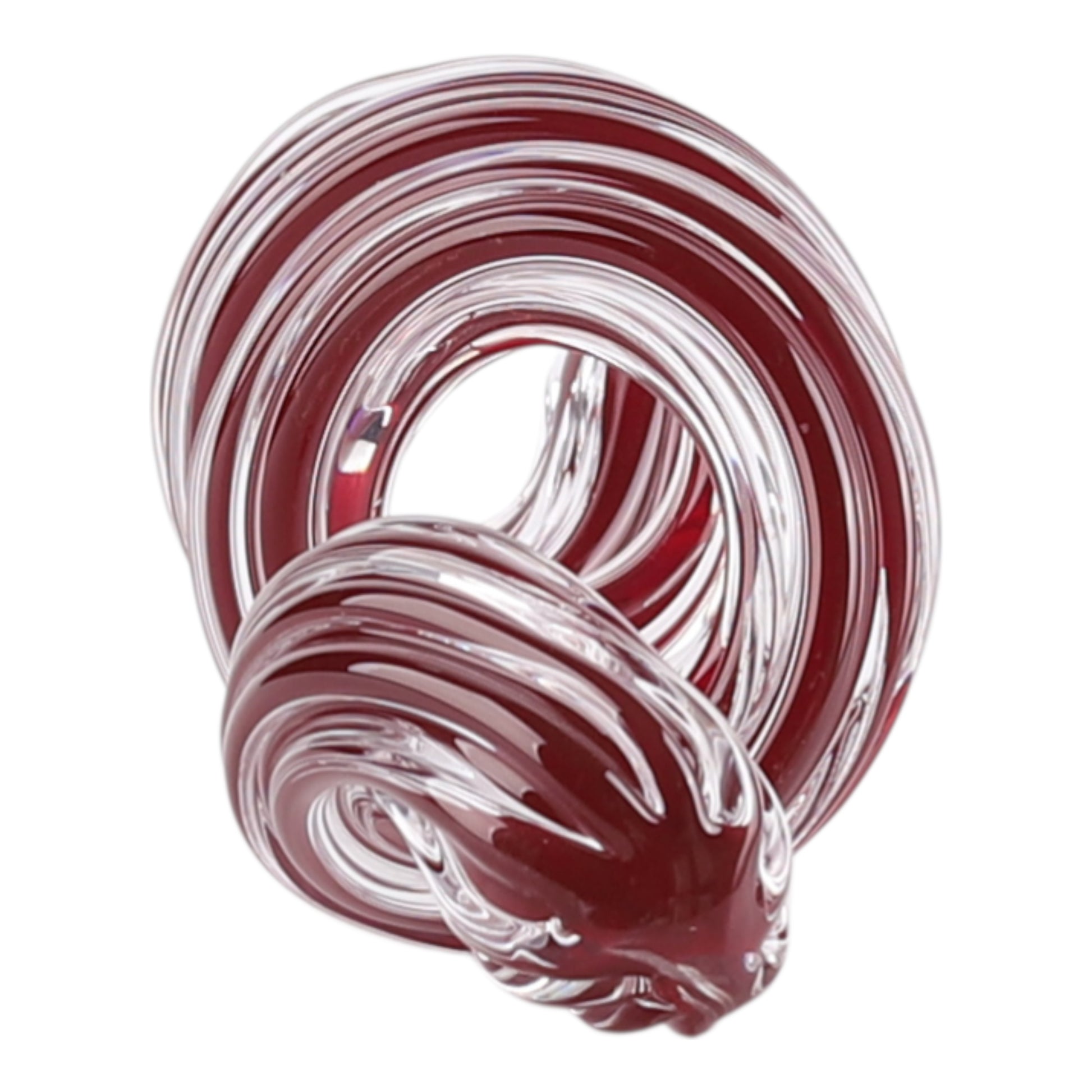 نحت الشريط الأسود / الأحمر من الزجاج لـ شامير Shamir Black/Red Glass Ribbon Sculpture