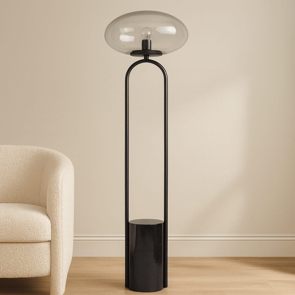 58" SHERIDAN MARBLE BASE FLOOR LAMP Floor lamps| Sagebrook Home