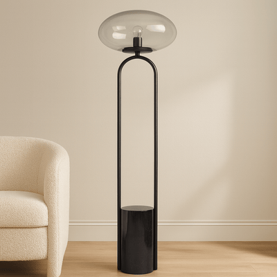 58" SHERIDAN MARBLE BASE FLOOR LAMP - Al Rugaib Furniture