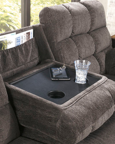 REC SOFA W/DROP DOWN TABLE