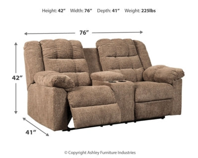 DBL REC LOVESEAT W/CONSOLE