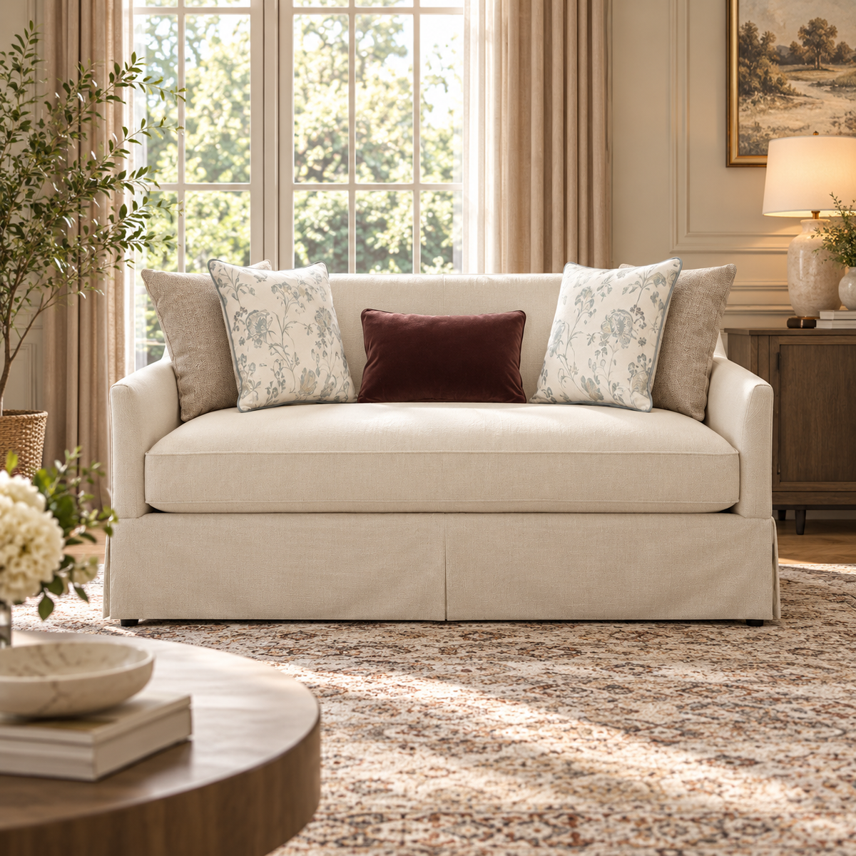 Monroe Beige Sofa 226cm