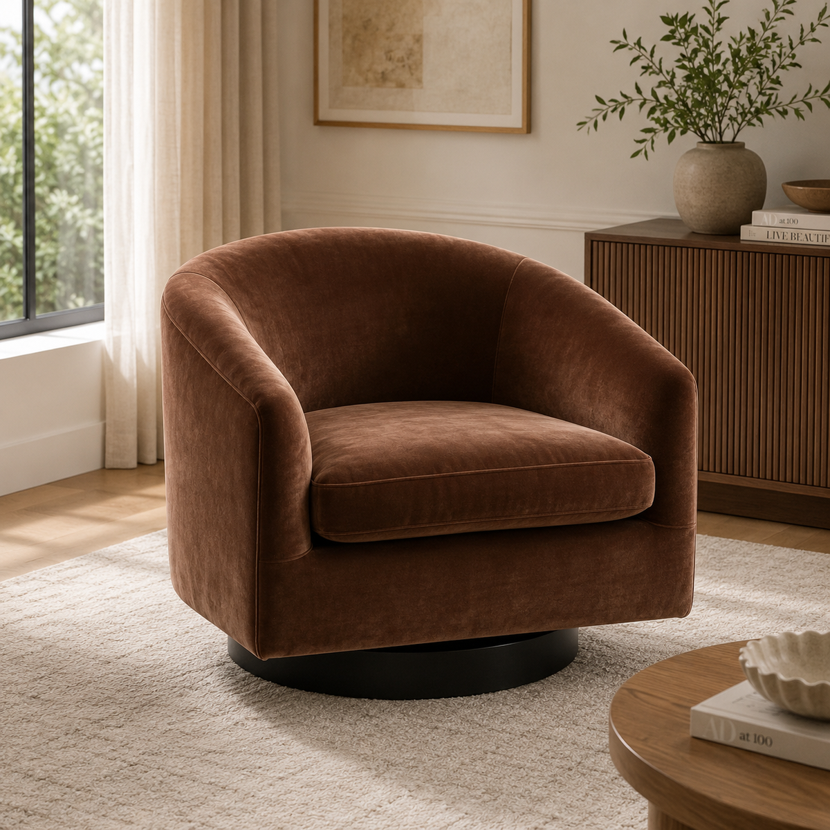 Sola Rusty Red Accent Chair