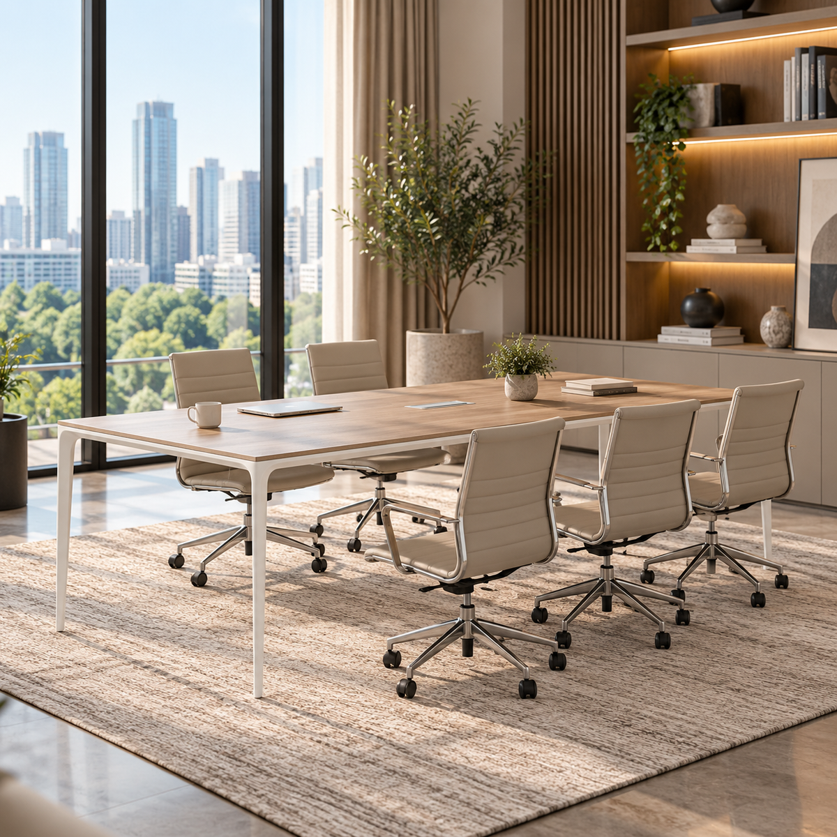 Arc Meeting Table - Wood 2.4 m