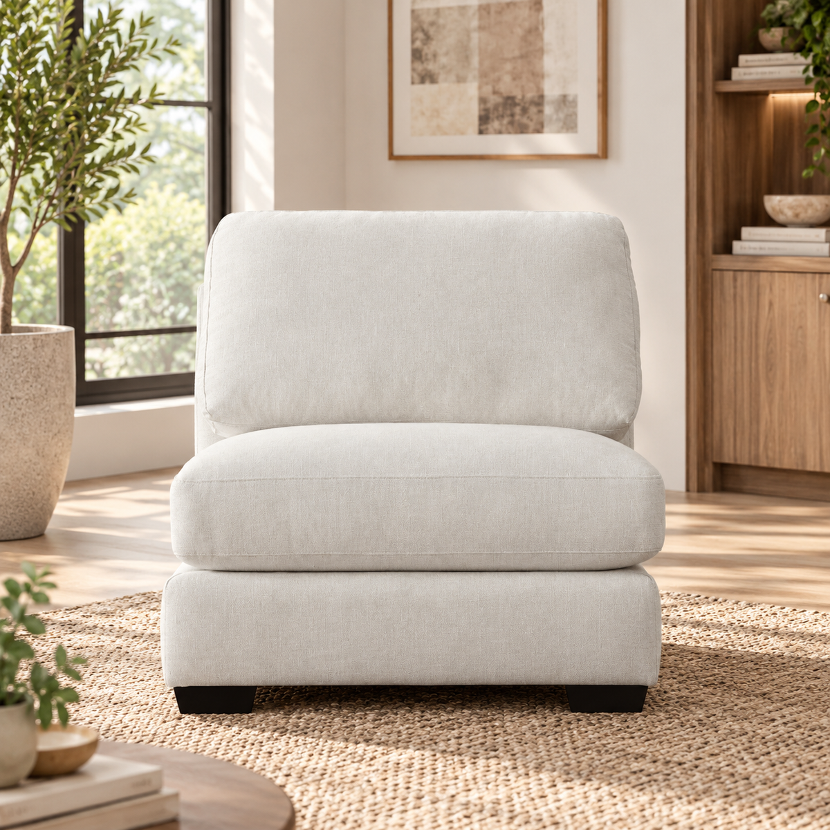 Scott Pearl Armless Chair