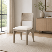 Wood Dining Side Chair w/Upholstered Seat