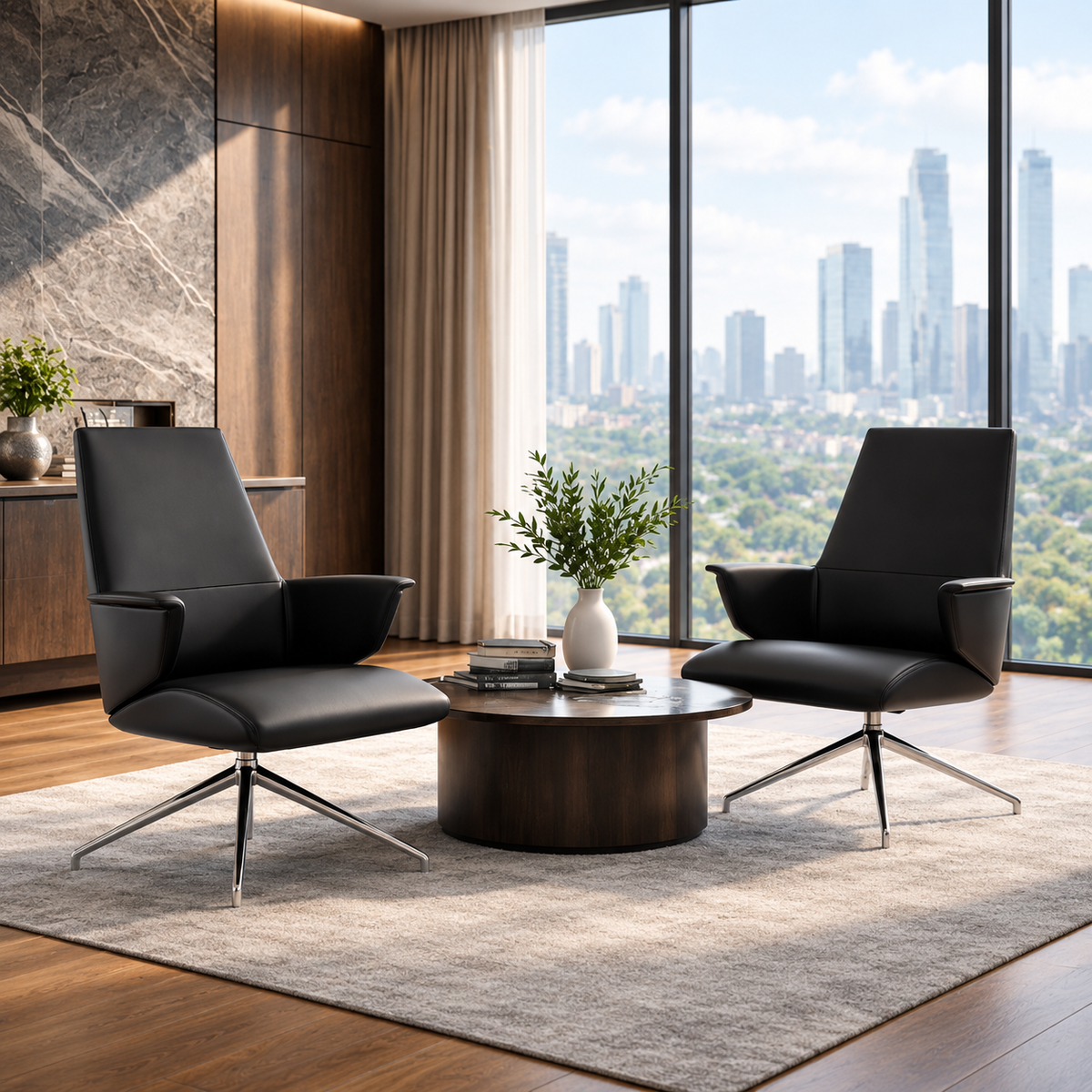 Orion Medium Back Guest Chair – Black