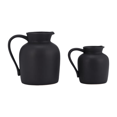 Cer, 5 Pitcher Vase, Black