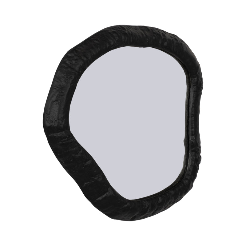 ALUM,14,HAMMERED OUTLINED MIRROR,MATTE BLACK
