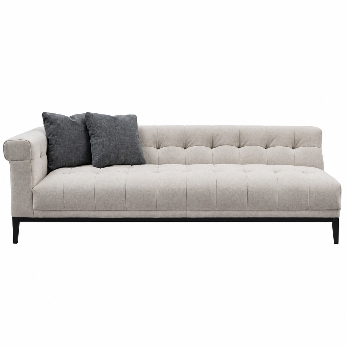 Agate Ivory and Charcoal cushion Sectional Raf