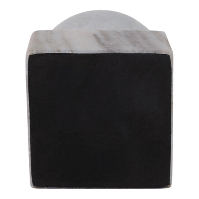 5X3" BALL ON CUBE MARBLE TAPER HOLDER, MULTI - Al Rugaib Furniture
