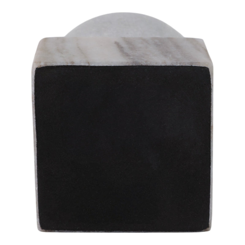 5X3" BALL ON CUBE MARBLE TAPER HOLDER, MULTI - Al Rugaib Furniture