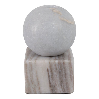 5X3" BALL ON CUBE MARBLE TAPER HOLDER, MULTI - Al Rugaib Furniture