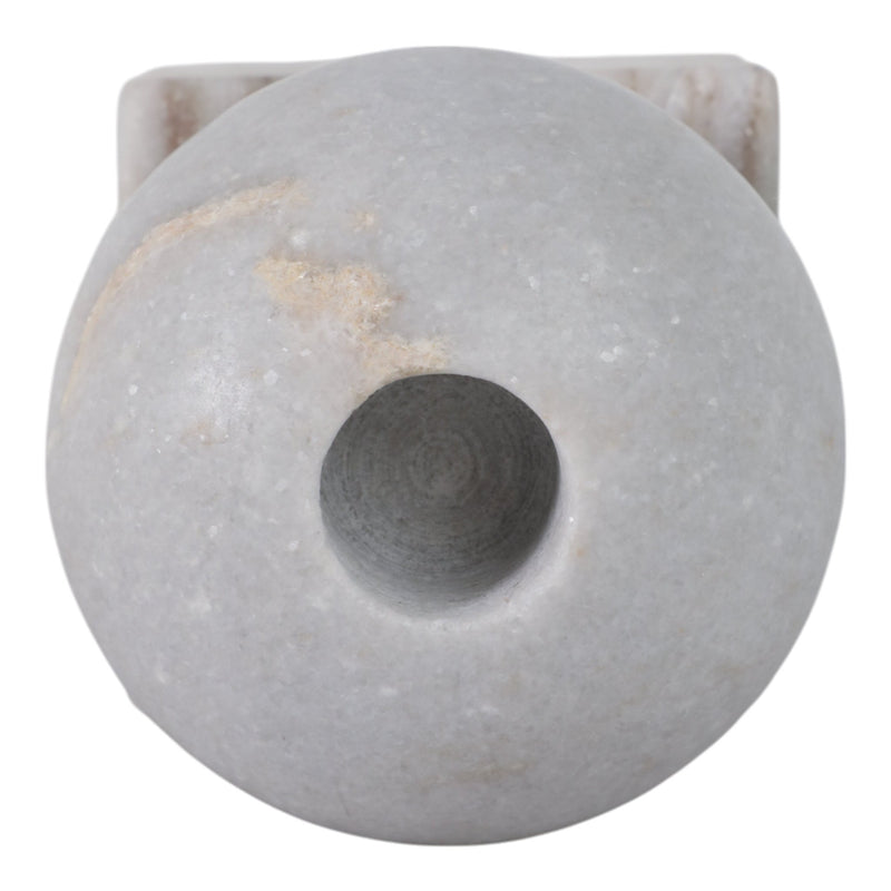 5X3" BALL ON CUBE MARBLE TAPER HOLDER, MULTI - Al Rugaib Furniture