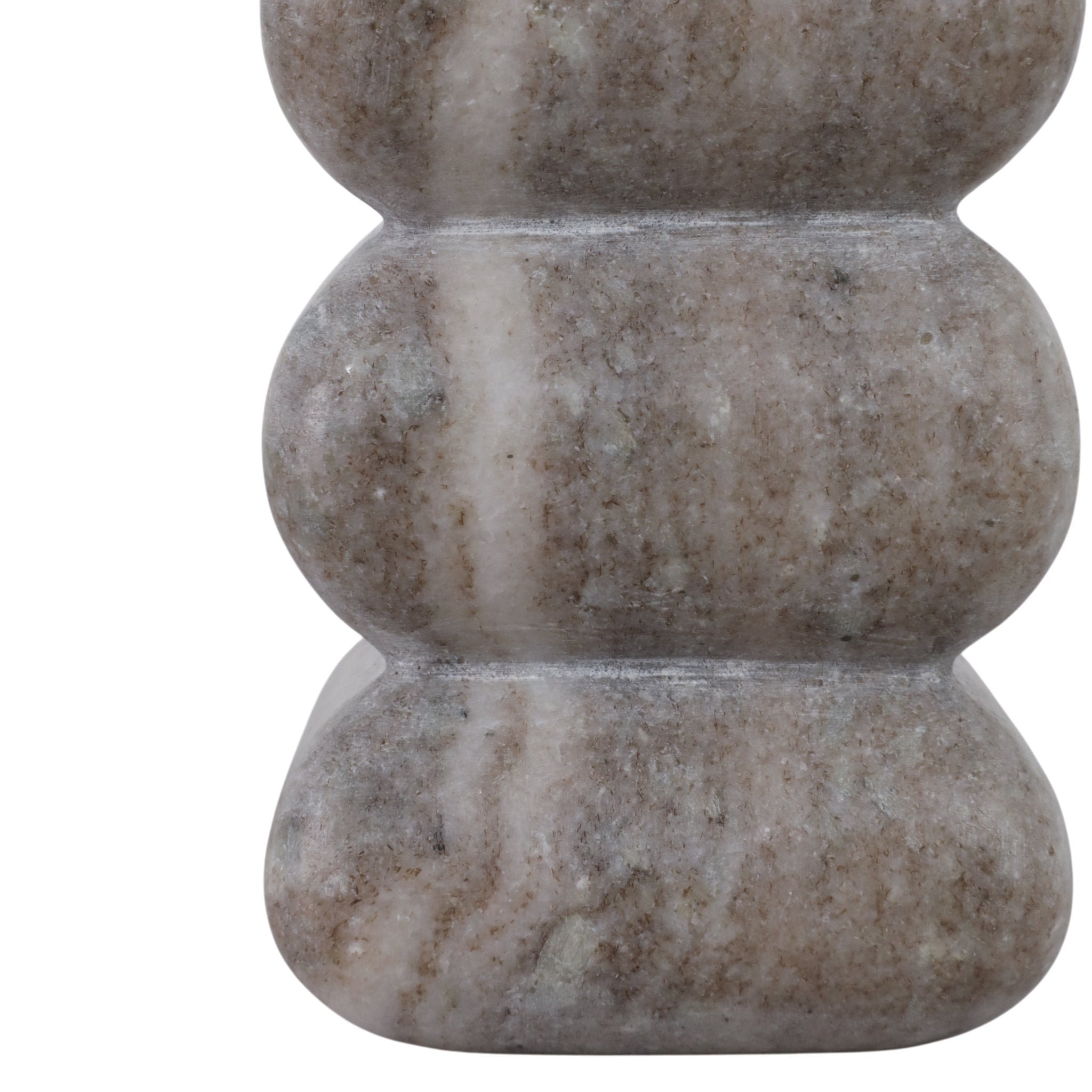 5x3" Curvy Marble Taper Holder, Beige Candle Holders| Sagebrook Home