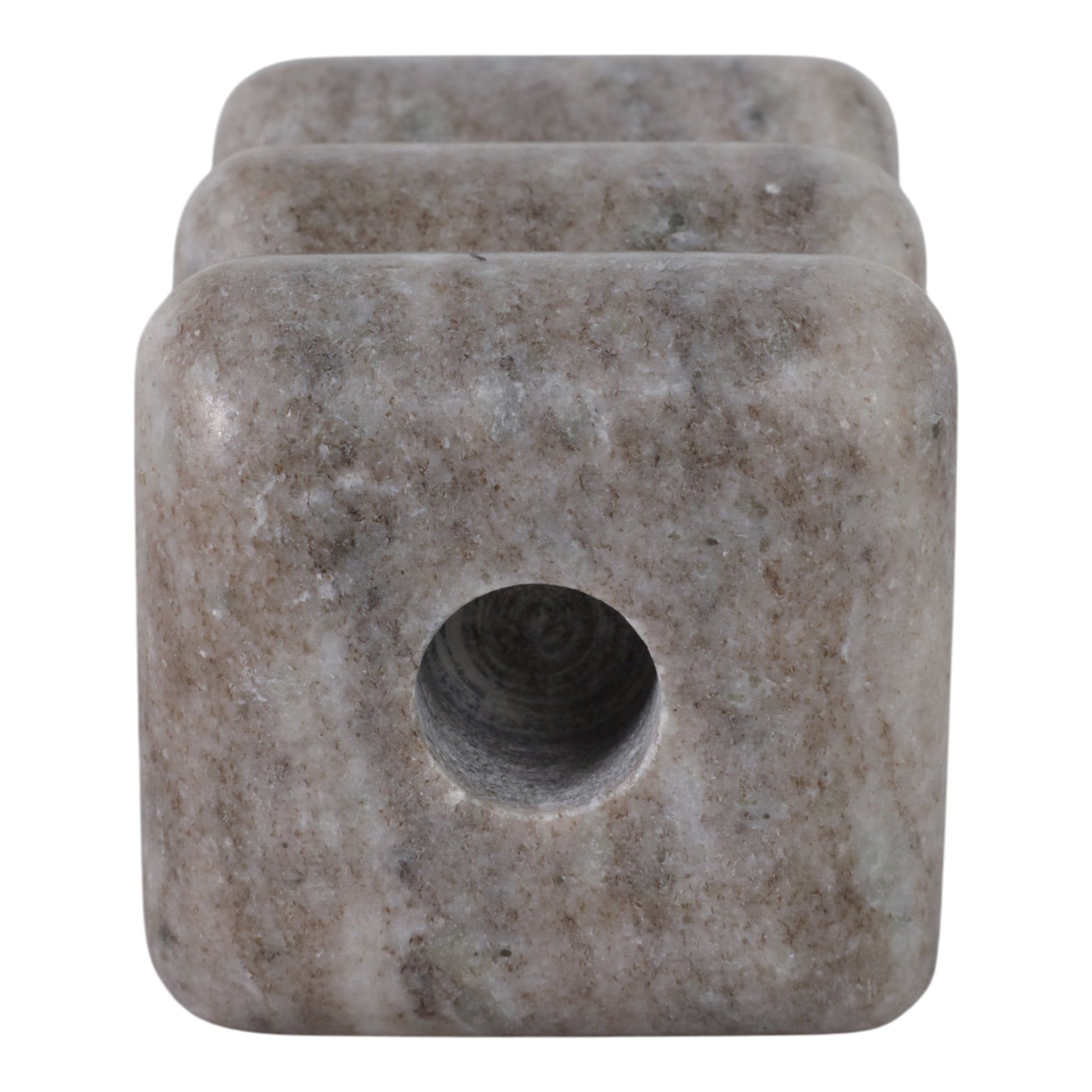 5x3" Curvy Marble Taper Holder, Beige Candle Holders| Sagebrook Home