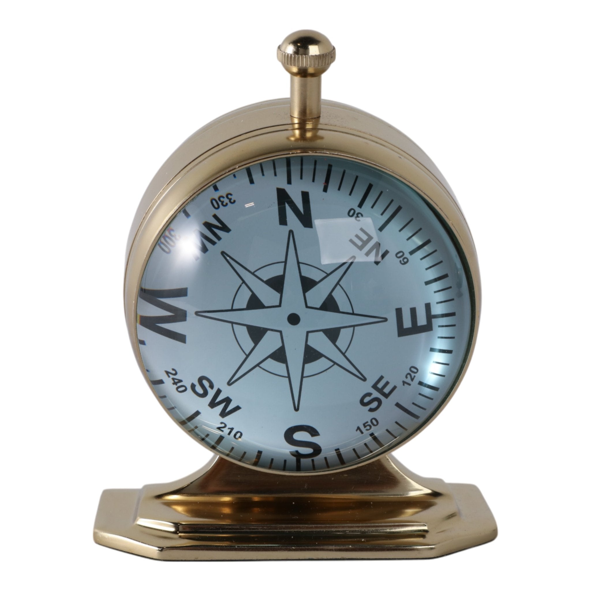 5x7 Bartoli Gold Alumnum Double Sided Desk Clock Table Decors| Sagebrook Home