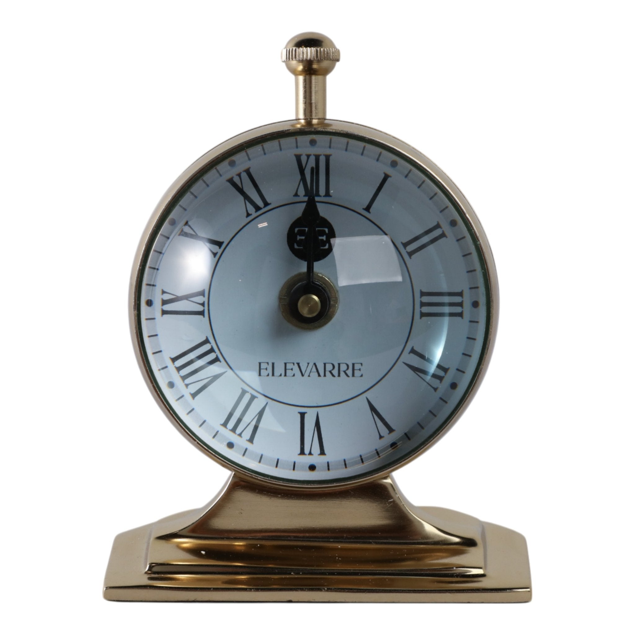 5x7 Bartoli Gold Alumnum Double Sided Desk Clock Table Decors| Sagebrook Home