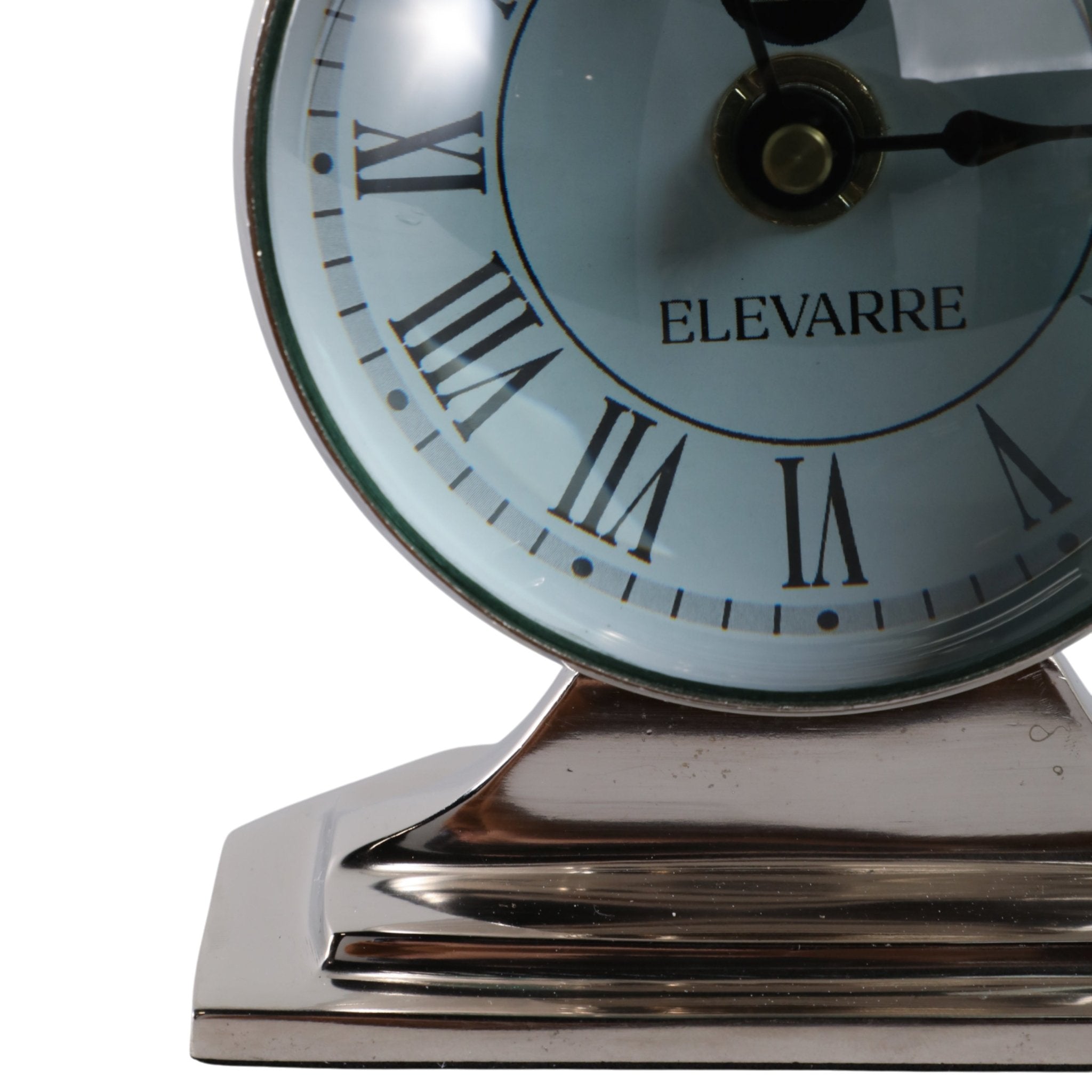 5x7 Bartoli Silver Alumnum Double Sided Desk Clock Table Decors| Sagebrook Home