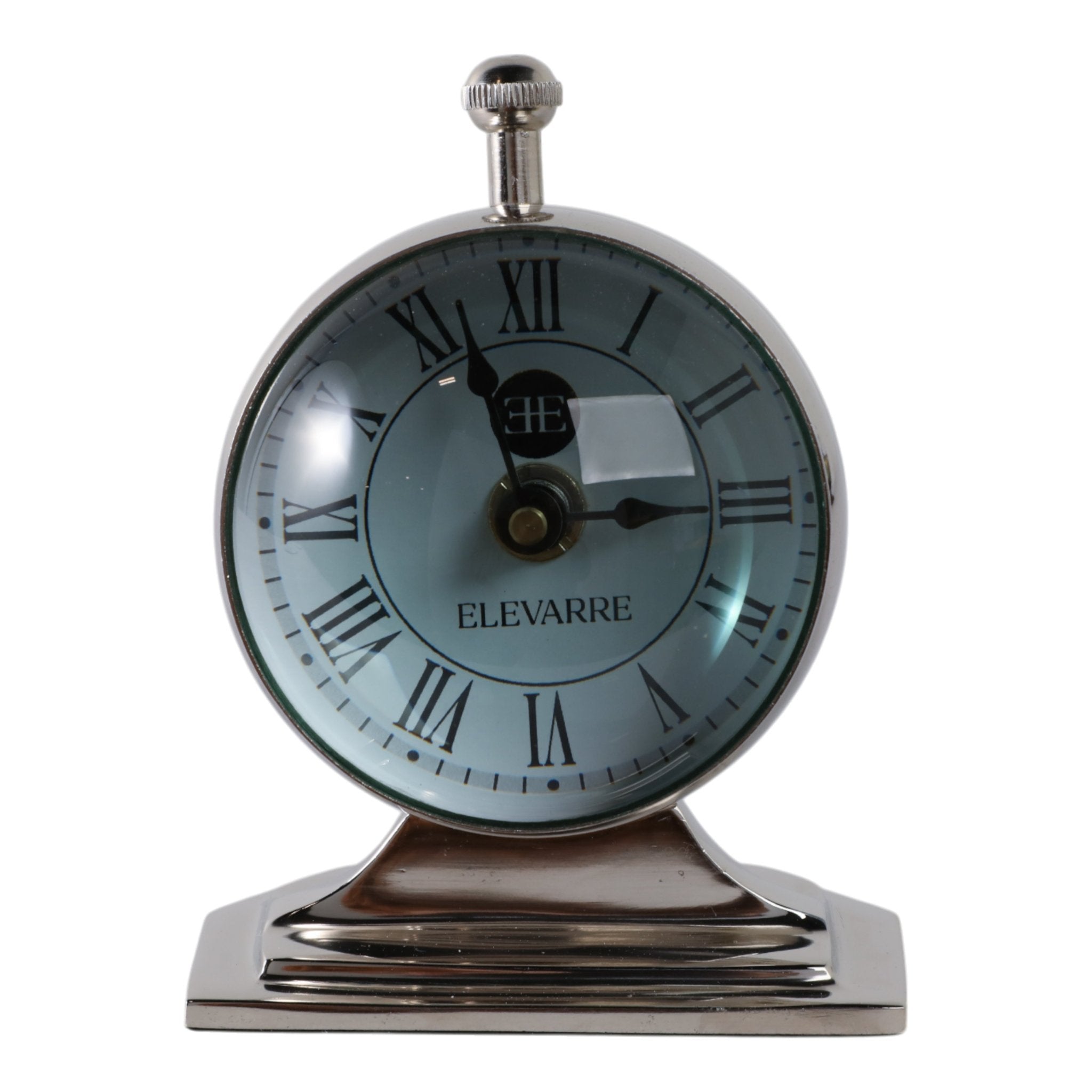 5x7 Bartoli Silver Alumnum Double Sided Desk Clock Table Decors| Sagebrook Home