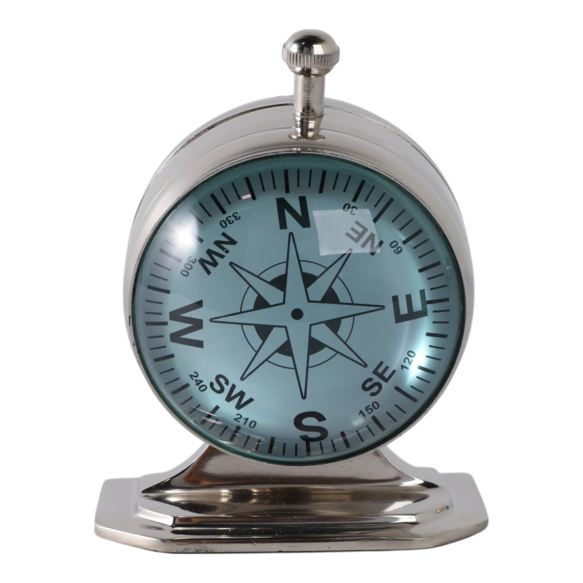 5x7 Bartoli Silver Alumnum Double Sided Desk Clock Table Decors| Sagebrook Home