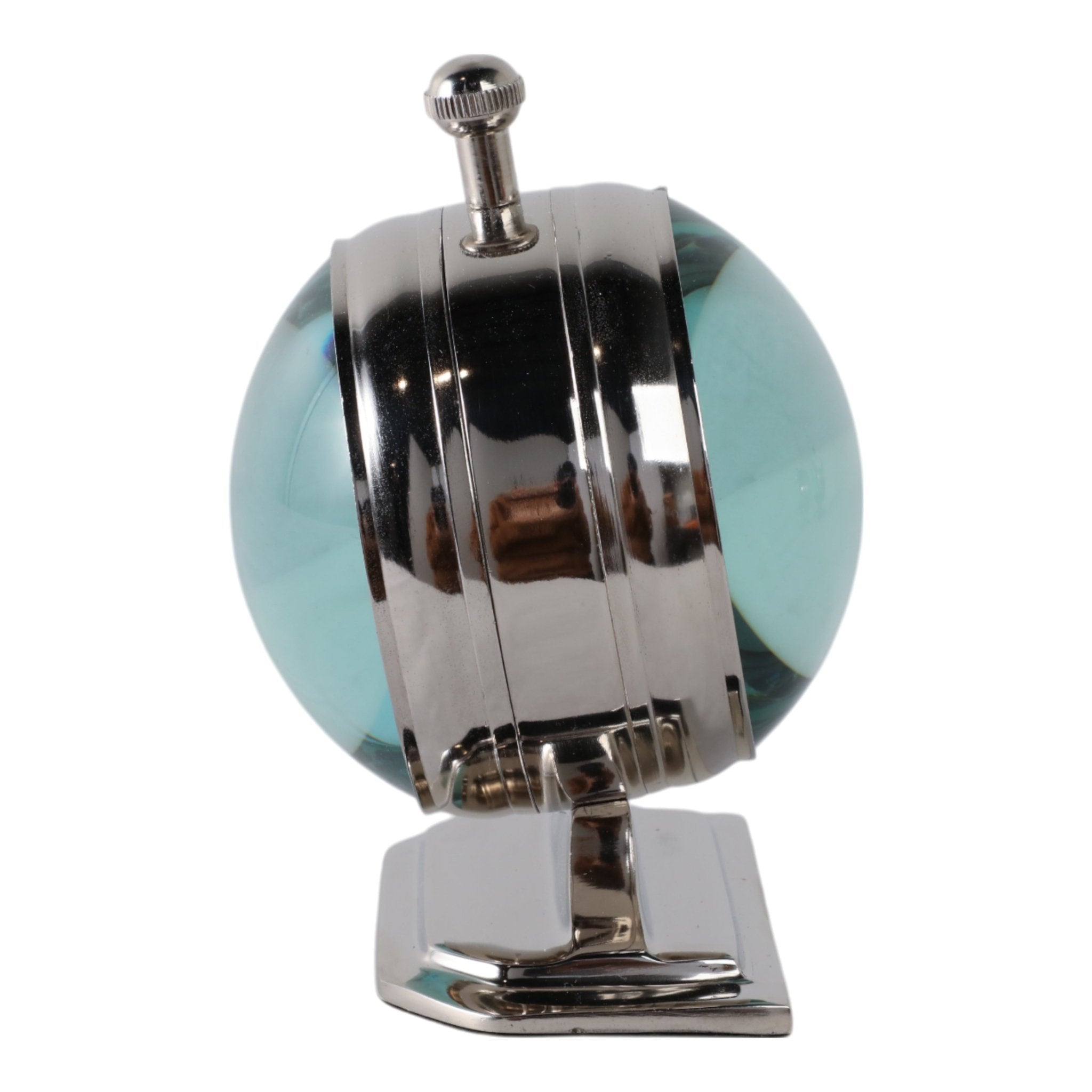 5x7 Bartoli Silver Alumnum Double Sided Desk Clock Table Decors| Sagebrook Home