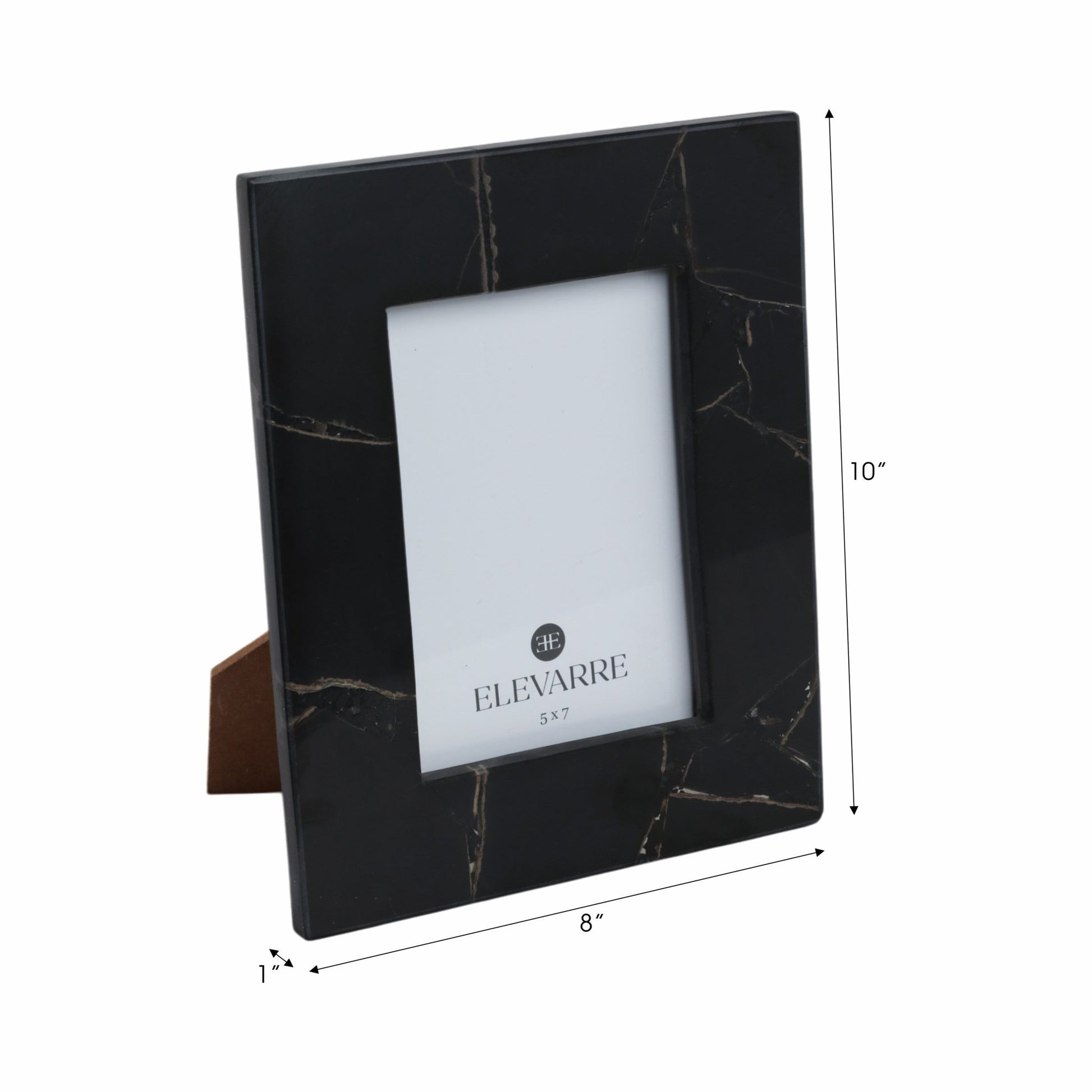 5x7 Edina Black Quartz Photo Frame Table Decors| Sagebrook Home