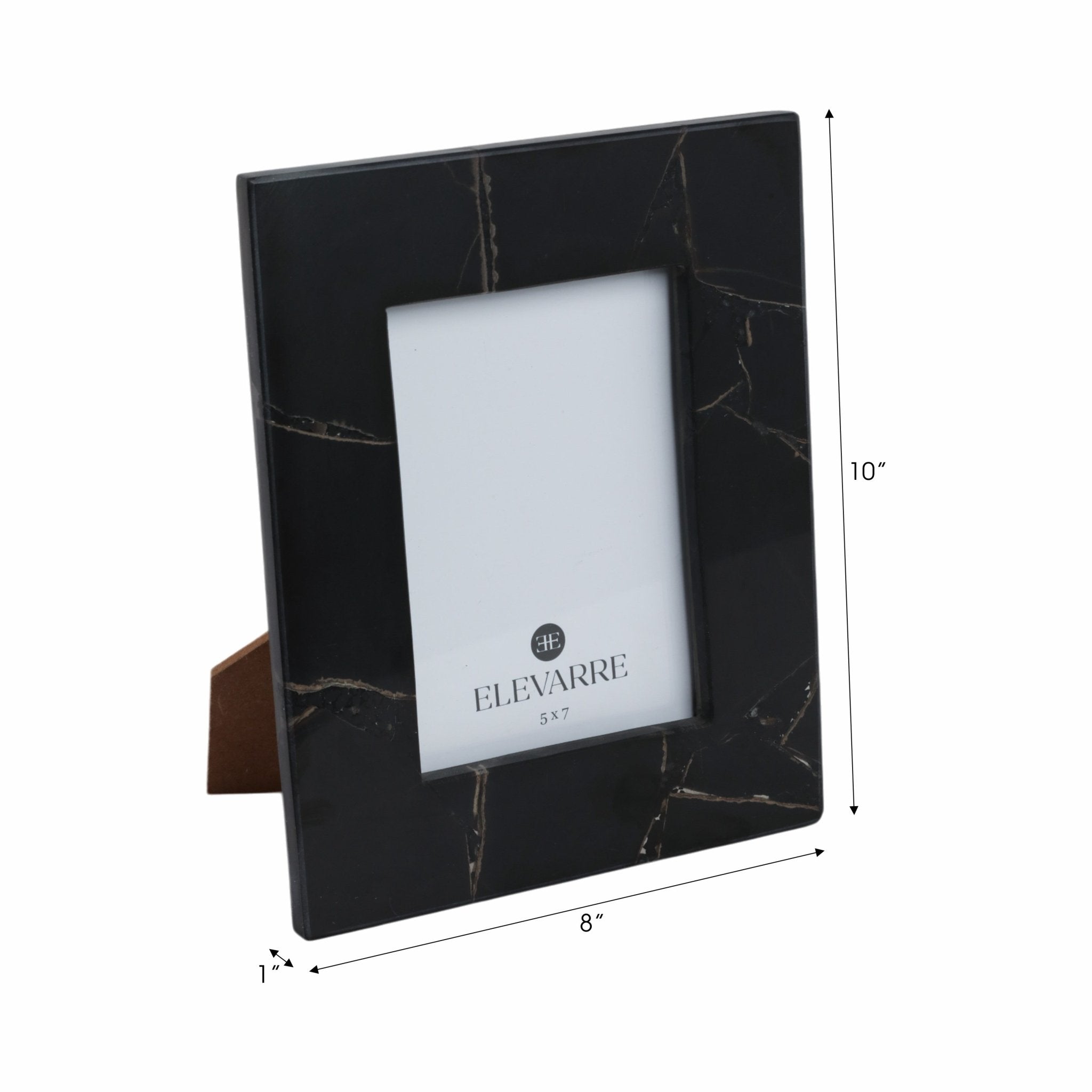 5x7 Edina Black Quartz Photo Frame Table Decors| Sagebrook Home