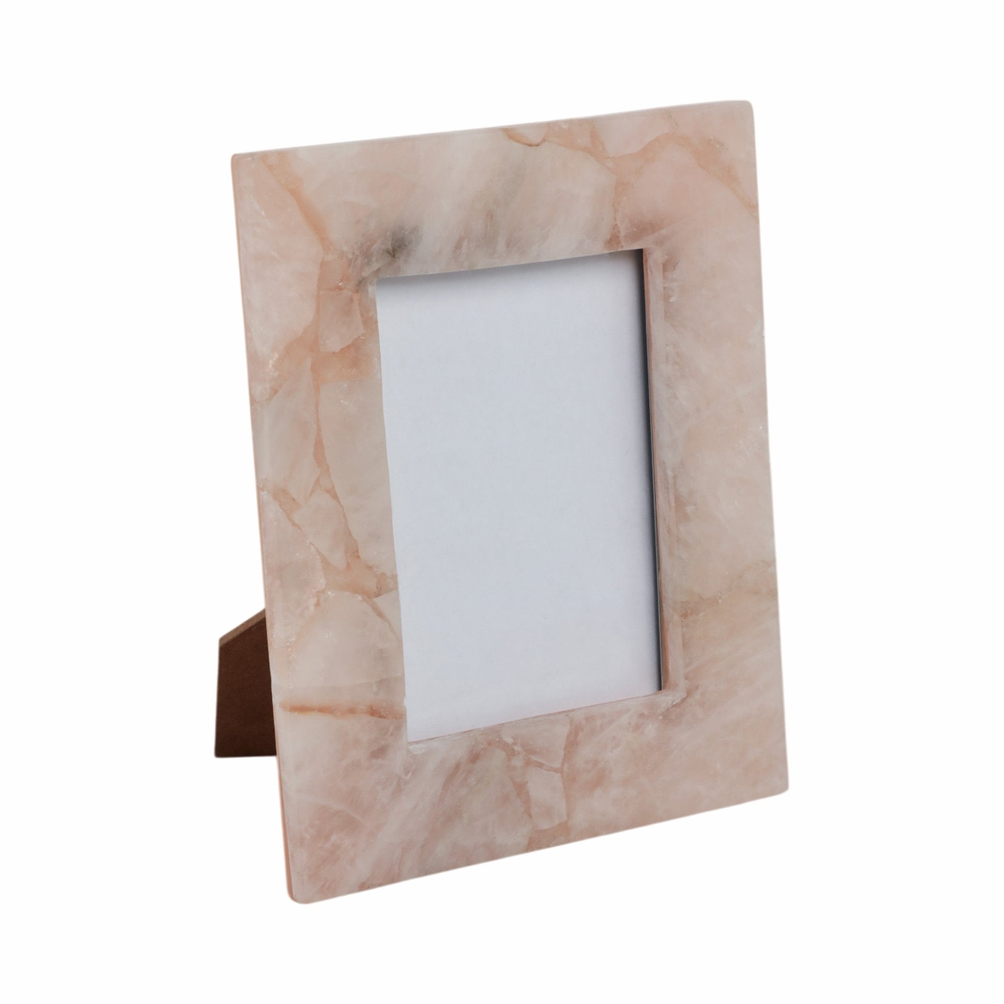 5x7 Edina Pink Quartz Photo Frame Table Decors| Sagebrook Home