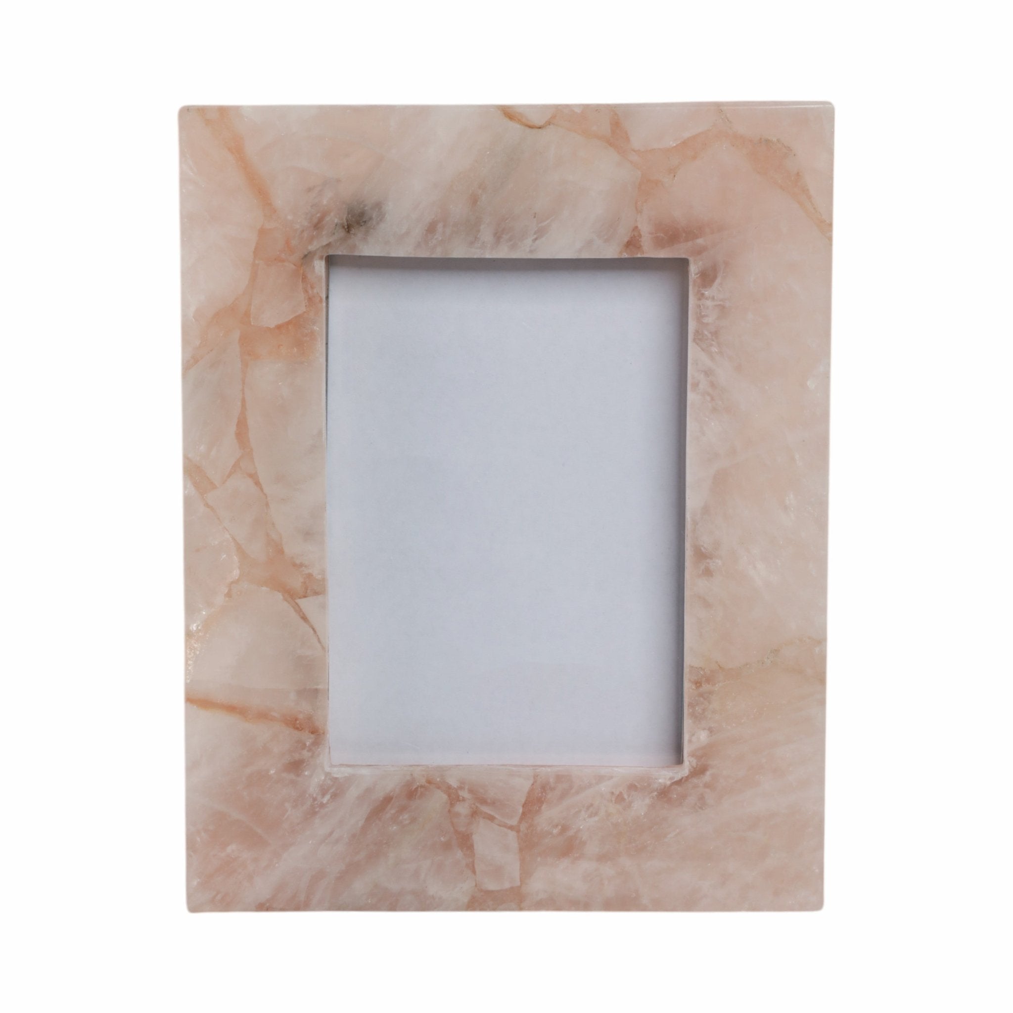 5x7 Edina Pink Quartz Photo Frame Table Decors| Sagebrook Home