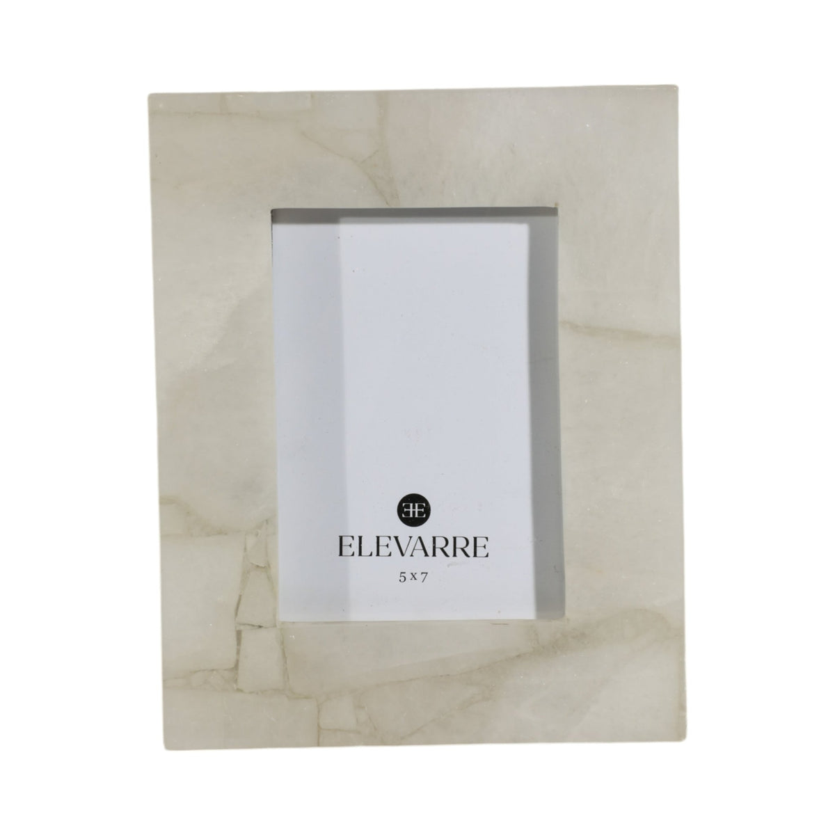 5X7 EDINA WHITE QUARTZ PHOTO FRAME Photo Frames| Sagebrook Home
